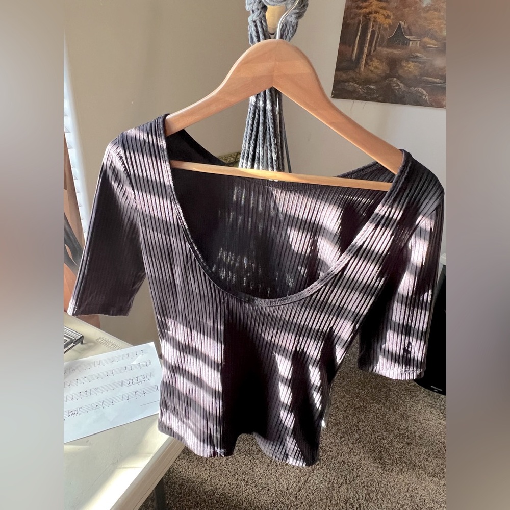 Ribbed vintage crop top